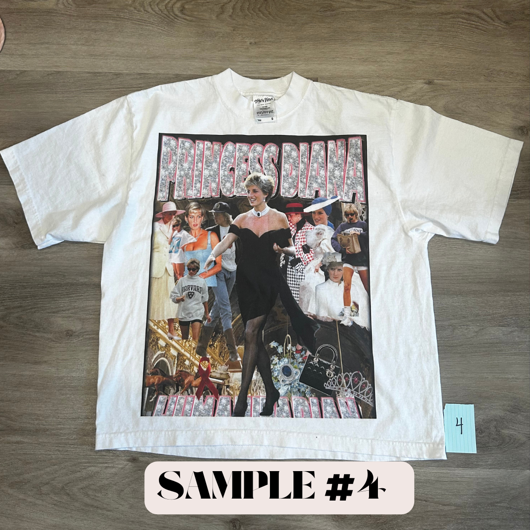 Princess Di Bootleg Oversized Tee - Discounted Samples