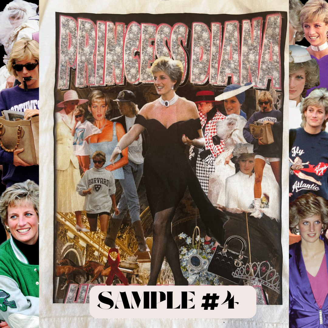 Princess Di Bootleg Oversized Tee - Discounted Samples