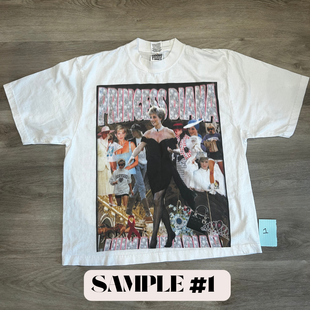 Princess Di Bootleg Oversized Tee - Discounted Samples