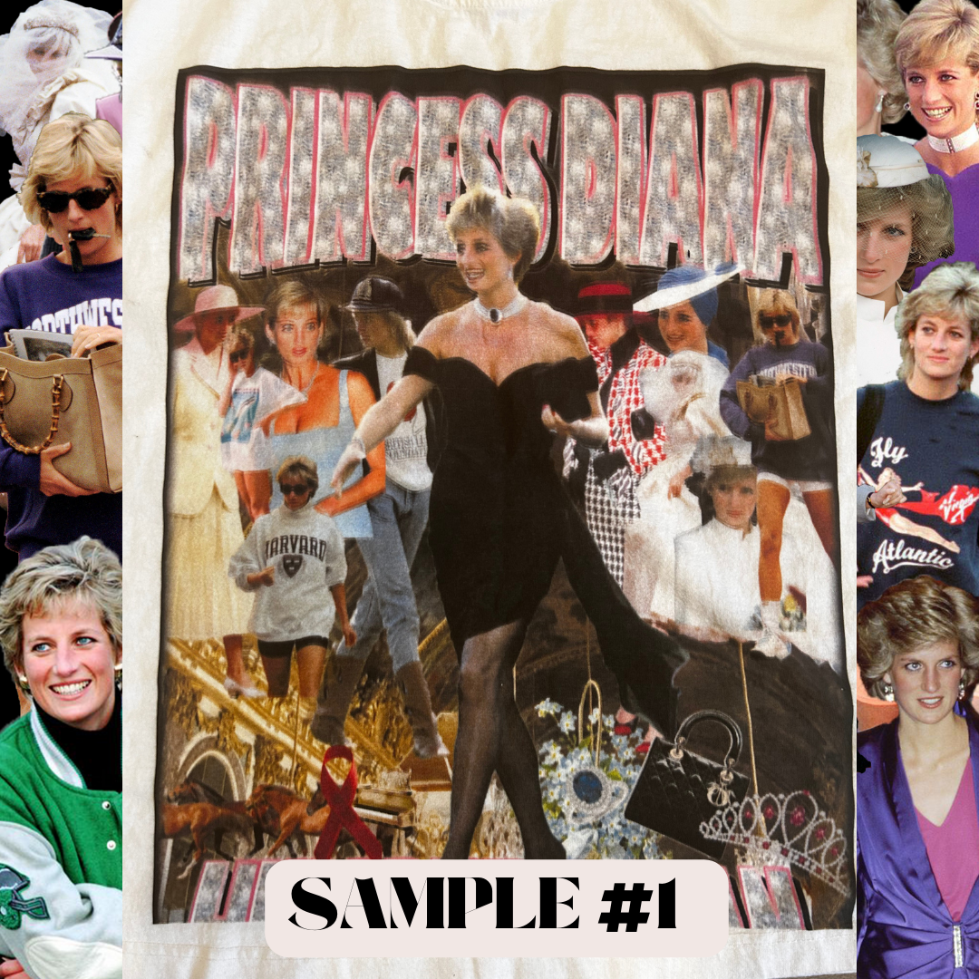 Princess Di Bootleg Oversized Tee - Discounted Samples