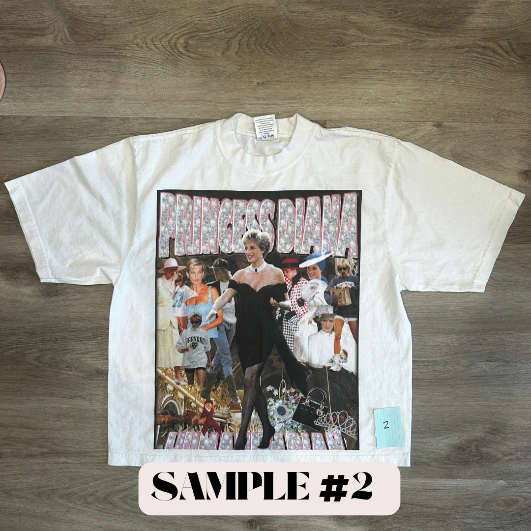 Princess Di Bootleg Oversized Tee - Discounted Samples