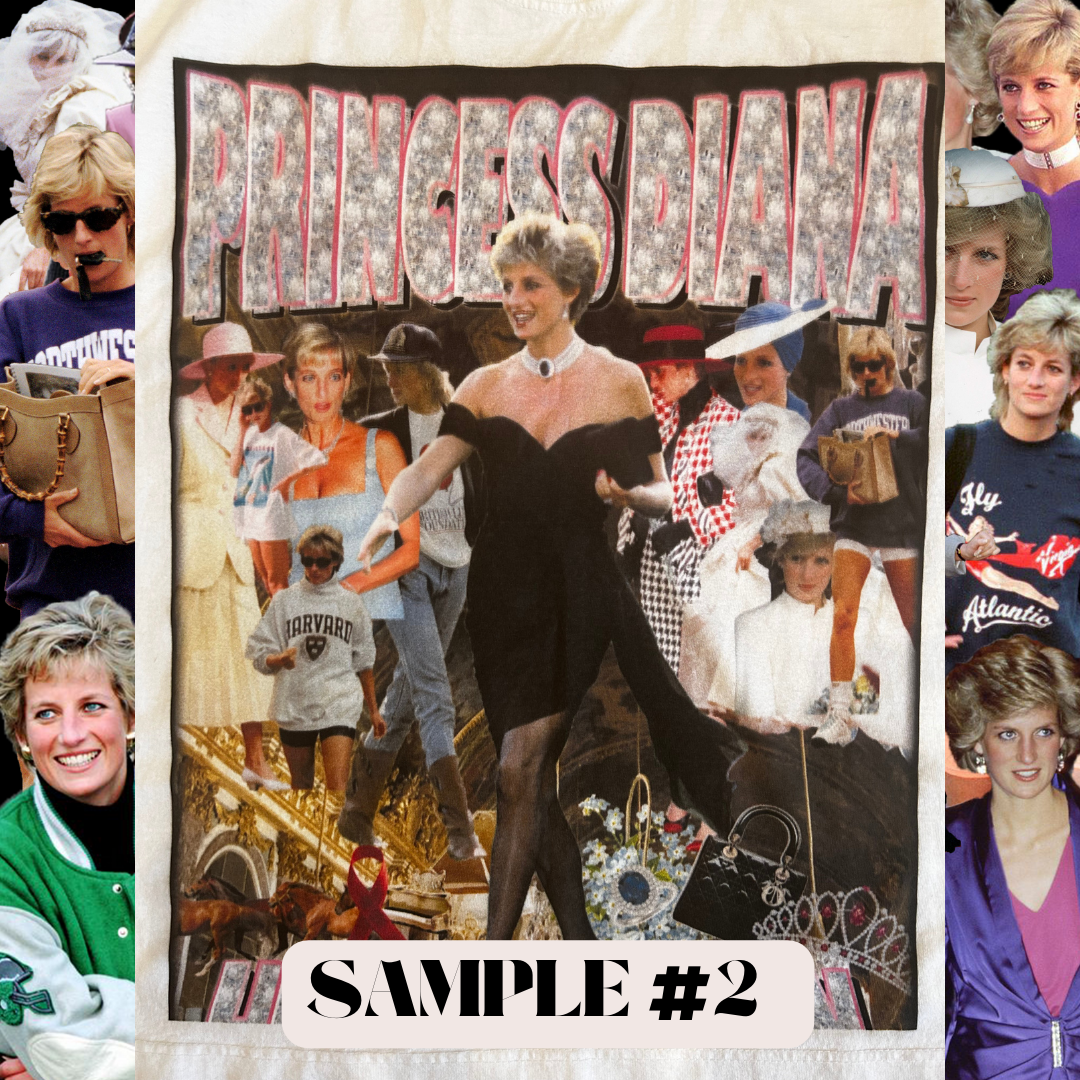 Princess Di Bootleg Oversized Tee - Discounted Samples