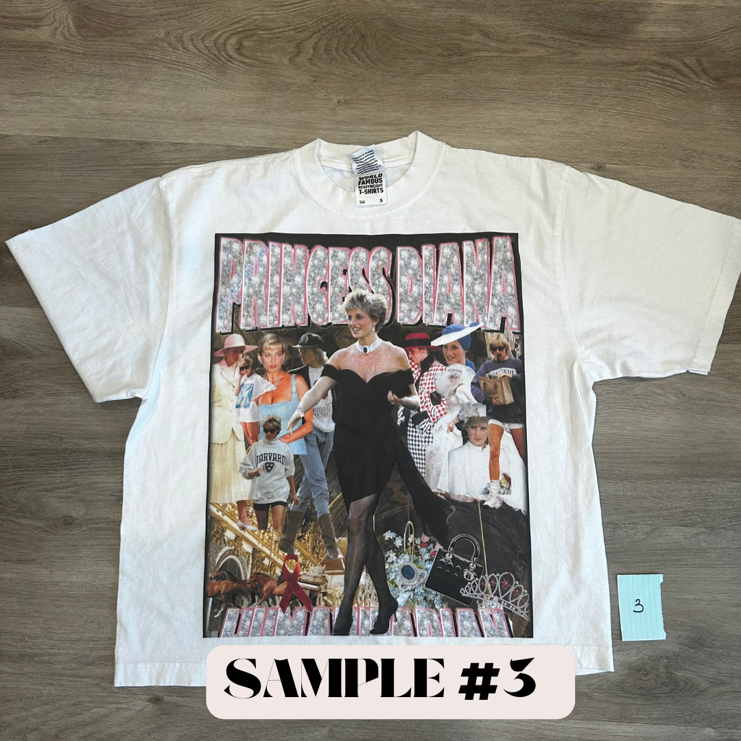 Princess Di Bootleg Oversized Tee - Discounted Samples