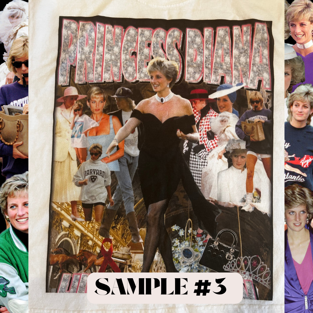 Princess Di Bootleg Oversized Tee - Discounted Samples